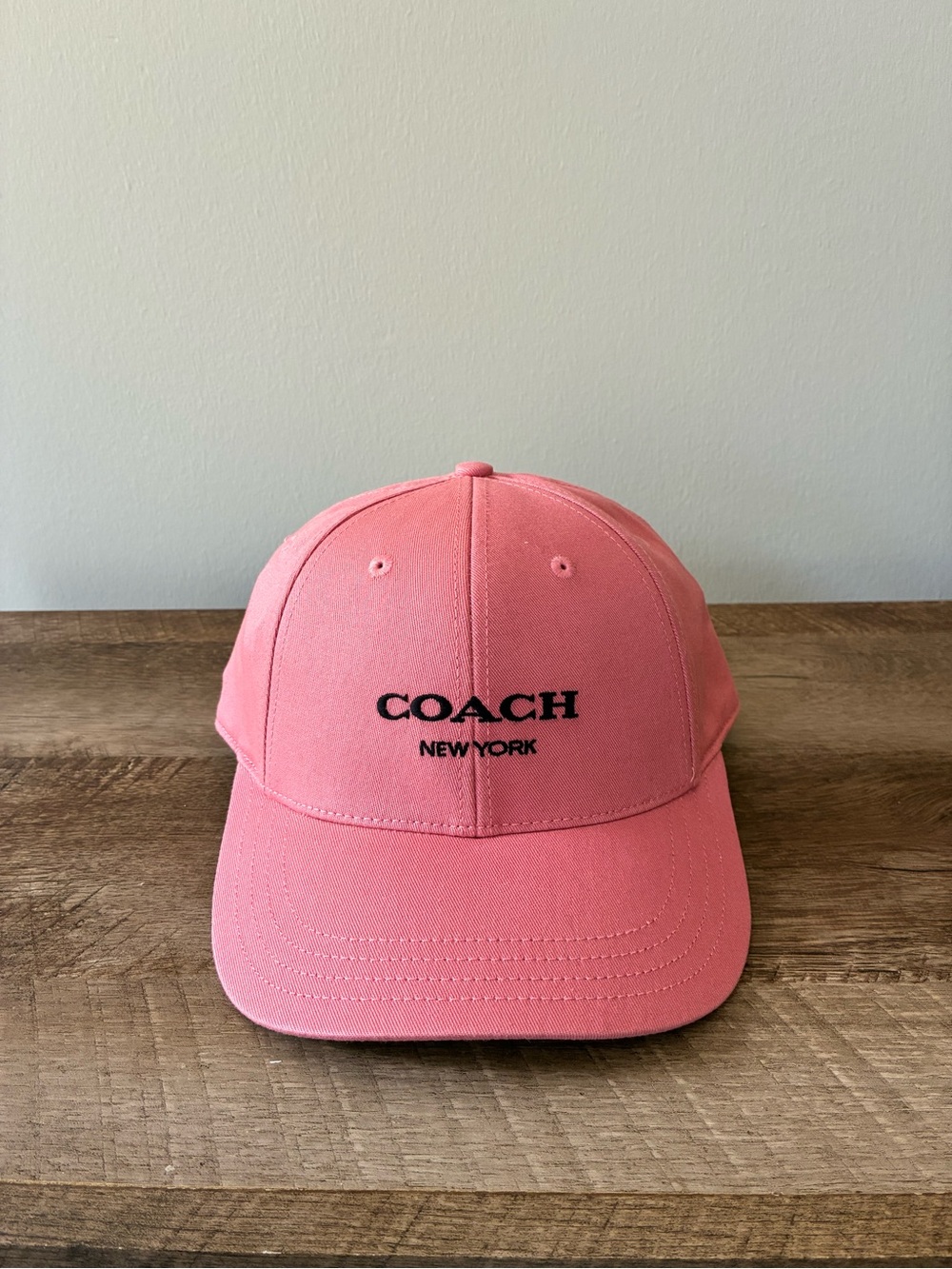 Coach Embroidered Baseball Hat CAA64 Pink / Black